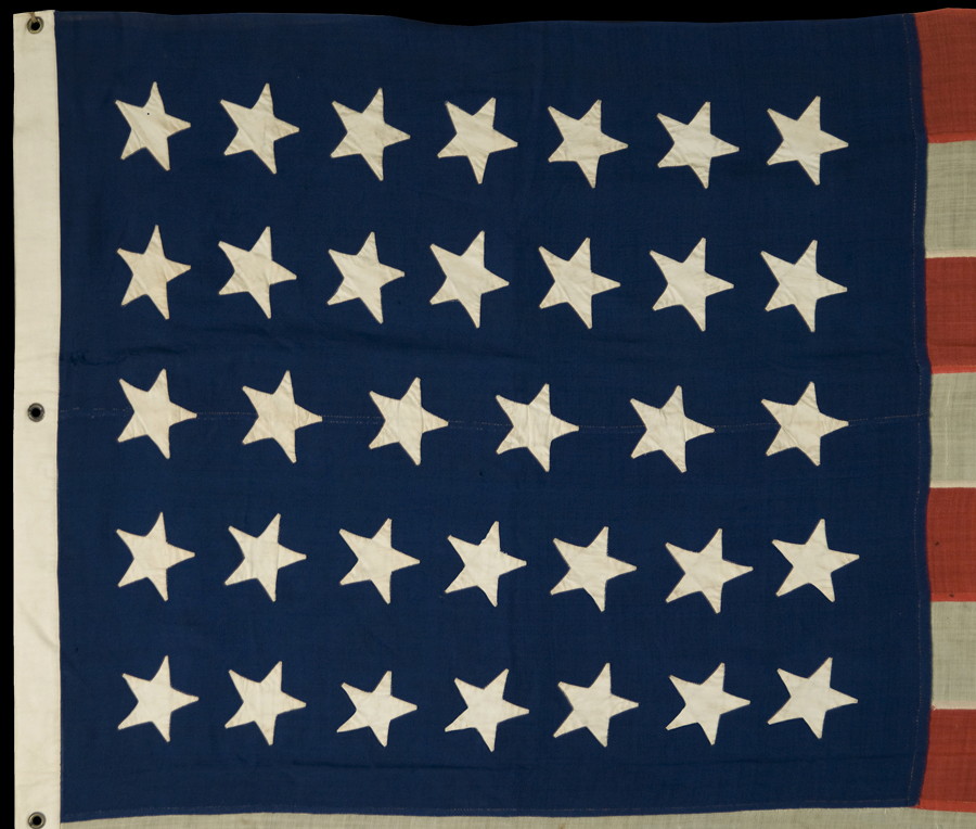34 STARS, CIVIL WAR PERIOD, 186163, KANSAS STATEHOOD