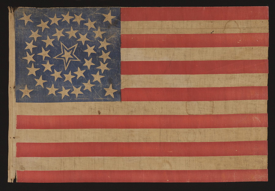 35 STARS, 186365, CIVIL WAR PERIOD, WEST VIRGINIA STATEHOOD, MEDALLION